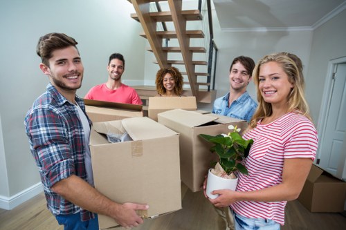 Employees and logistics team at Slough Removals supporting ethical operations