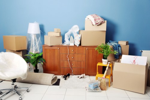 Careful loading of student belongings for a Slough move