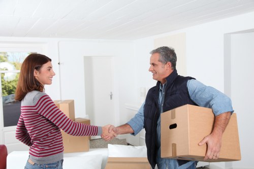 Fragile household items packed securely for relocation