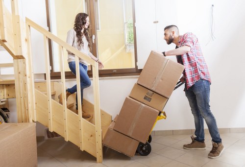 Careful loading of household furniture for a Slough move