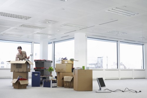 Team communicating while handling items during a move